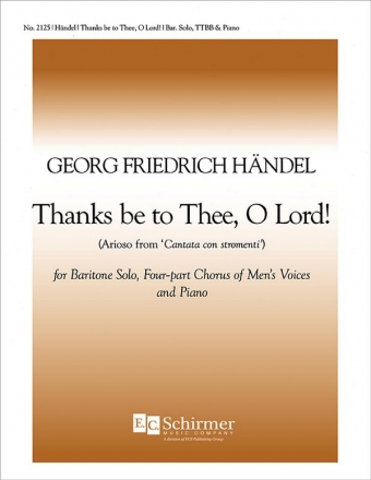 Georg Friedrich Hndel, Thanks Be To Thee Opt. Tenor Solo, TTBB Keyboard [Organ or Piano] Stimme