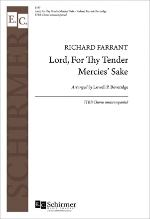 Richard Farrant, Lord, For Thy Tender Mercies' Sake TTBB a Cappella Stimme