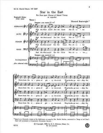 Howard Boatwright, Star in the East SATB Stimme