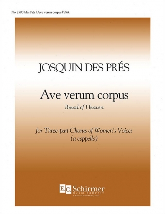 E. Harold Geer, Ave verum Corpus SSA a Cappella Stimme