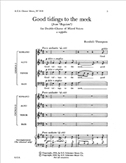 Randall Thompson, Good Tidings to the Meek SATB/SATB a Cappella Stimme