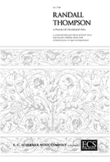 Randall Thompson, A Psalm Of Thanksgiving SATB and Children + SATB, Keyboard [Piano or Organ] or Orchestra Chorpartitur