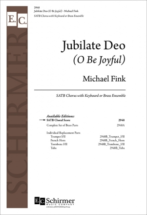 Michael Fink, Jubilate Deo SATB, Keyboard [Organ or Piano] or Brass Stimme