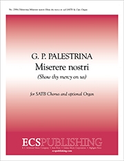 Giovanni Pierluigi da Palestrina, Miserere Nostri SATB, Optional Organ Stimme