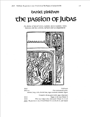 Daniel Pinkham, The Passion of Judas: Be gracious to me, O God SATBB soli, SATB and Organ Stimme