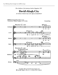 Conrad Susa, David's Kingly City SATB and Organ Stimme