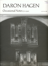 Daron Hagen, Occasional Notes Orgel Buch