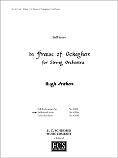 Hugh Aitken, In Praise of Ockeghem Orchestra Partitur