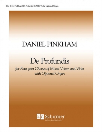 Daniel Pinkham, De Profundis SATB, Viola, Optional Organ Stimme