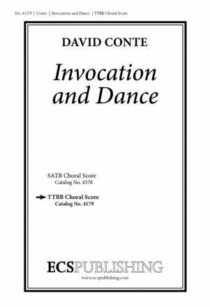 David Conte, Invocation and Dance TTBB, Piano or Full Orchestra Stimme