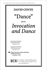 David Conte, Invocation and Dance: Dance TTBB, Piano or Full Orchestra Chorpartitur