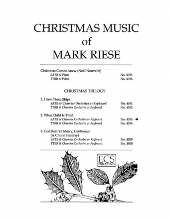 Mark Riese, Christmas Trilogy: 2. What Child Is This? SATB, Keyboard [Organ or Piano] or Orchestra Stimme