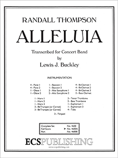 Randall Thompson_Robert Buckley, Alleluia Concert Band Partitur + Stimmen