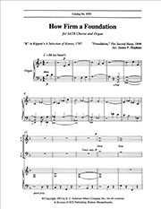 James F. Hopkins, How Firm a Foundation SATB and Organ Stimme