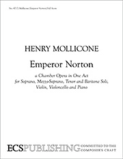 Henry Mollicone, Emperor Norton Opera in One Act Klavierauszug