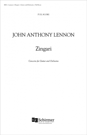 John Anthony Lennon, Zingari, Concerto for Guitar and Orchestra Orchestra Partitur