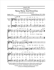 Richard DeLong, Nova, Nova: Ave Fit ex Eva SATB Stimme