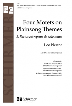 Leo Nestor, 4 Motets on Plainsong Themes SATB Stimme