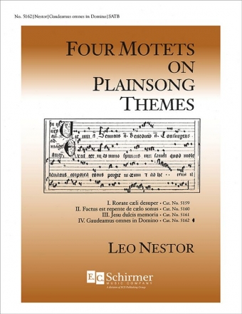 Leo Nestor, 4 Motets on Plainsong Themes SATB Stimme