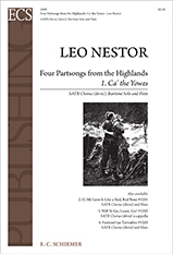 Leo Nestor, 4 Partsongs from the Highlands B solo, SATB and Flute Mixed Stimme