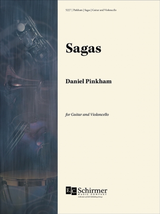 Daniel Pinkham, Sagas Guitar and Cello [or Lute and Viola da gamba] Partitur + Stimmen