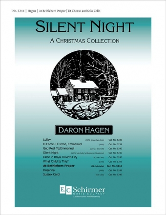 Daron Hagen, Silent Night-A Christmas Collection TB, Solo Cello Stimme