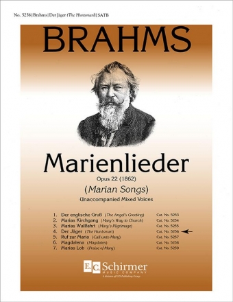 Johannes Brahms, Marienlieder: No. 4. Der Jaeger SATB Stimme