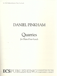 Daniel Pinkham, Quarries Piano, 4 Hands Buch