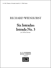 Richard Wienhorst, Six Intradas: Intrada No. 3 2 Klarinetten Buch