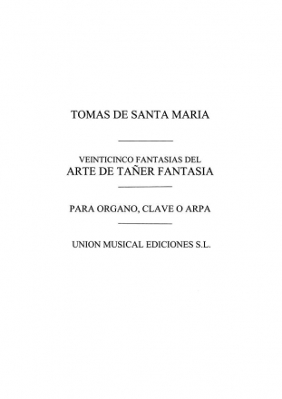 Santa Maria Veinticinco Fantasias Keyboard Buch