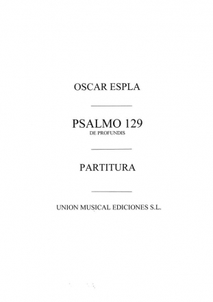 Oscar Espla, Psalmo 129 De Profundis Orchestra Partitur