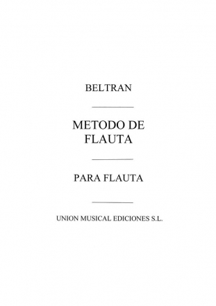 Jose Beltran, Metodo De Flauta Flute Buch