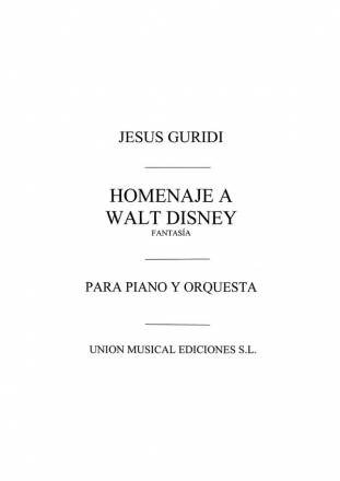 Guridi Homeaje De Walt Disney Two Pianos Klavier Buch