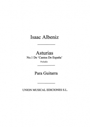 Isaac Albniz, Preludio Gitarre Buch