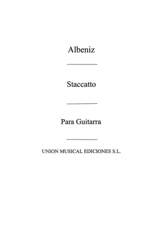 Isaac Albniz, Staccato Gitarre Buch