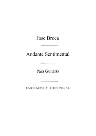 Andante Sentimental (Balaguer) Guitar Gitarre Buch