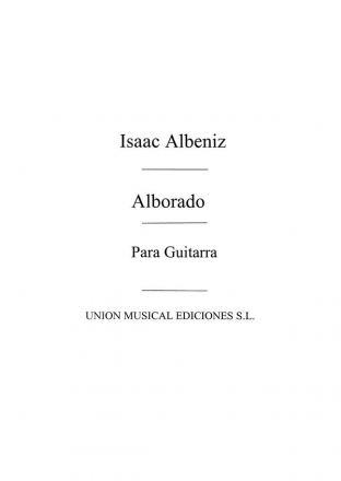 Isaac Albniz, Alborada Gitarre Buch