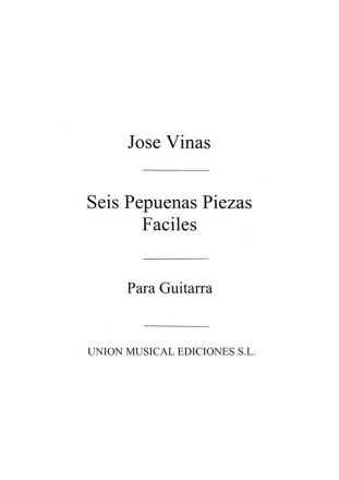 Seis Pequenas Piezas Faciles Gitarre Buch