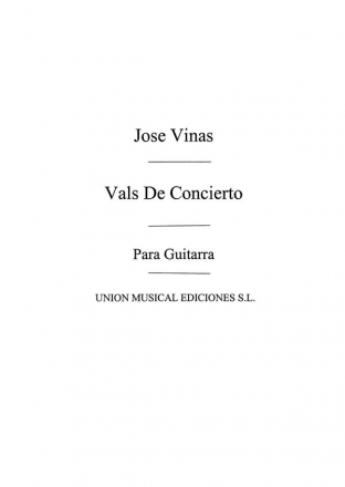 Vals De Concierto Gitarre Buch