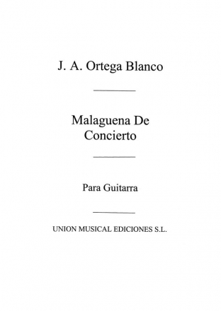 Malaguena De Concierto Gitarre Buch