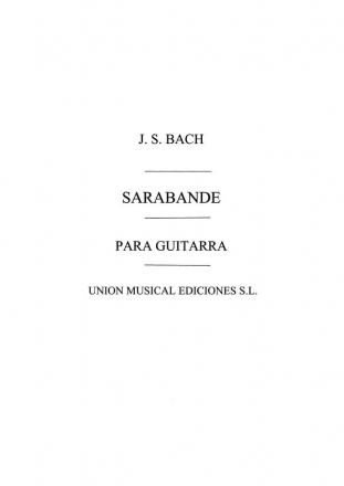 Sarabande De La Sonata II Para Violin Gitarre Buch