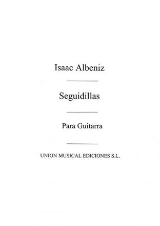 Isaac Albniz, Seguidillas Gitarre Buch