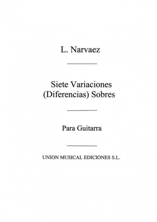 Siete Variaciones Sobre Guardame Las Vacas Gitarre Buch