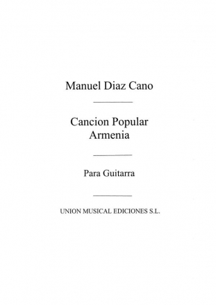 Cancion Popular Armenia Gitarre Buch