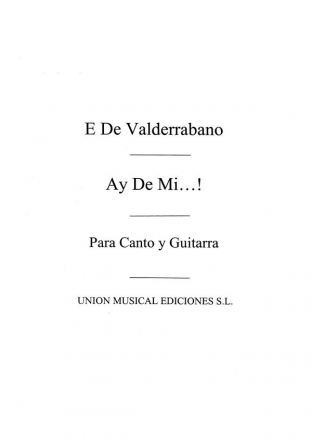 Ay De Mi Romance Viejo Vocal and Guitar Buch