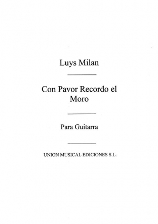 Con Pavor Recordo El Moro (Azpiazu) Vocal and Guitar Buch