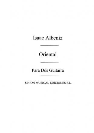 Isaac Albniz, Oriental Gitarre Buch