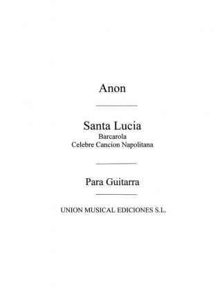 Santa Lucia Cancion Napolitana Gitarre Buch