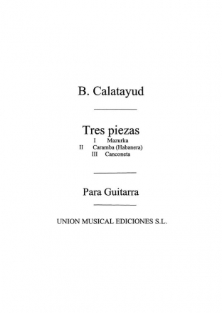 Tres Piezas Gitarre Buch