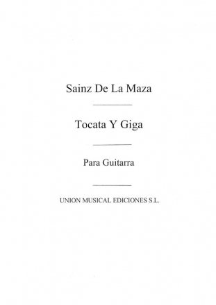 Tocata Y Giga (R Sainz De La Maza) Gitarre Buch